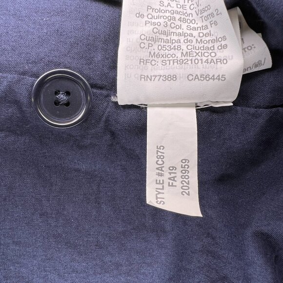 J. Crew Navy Sleeveless Blue Apron Midi Dress Size 10 Tall - Picture 8 of 10